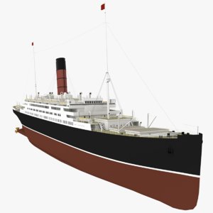 3D model original immigration ships