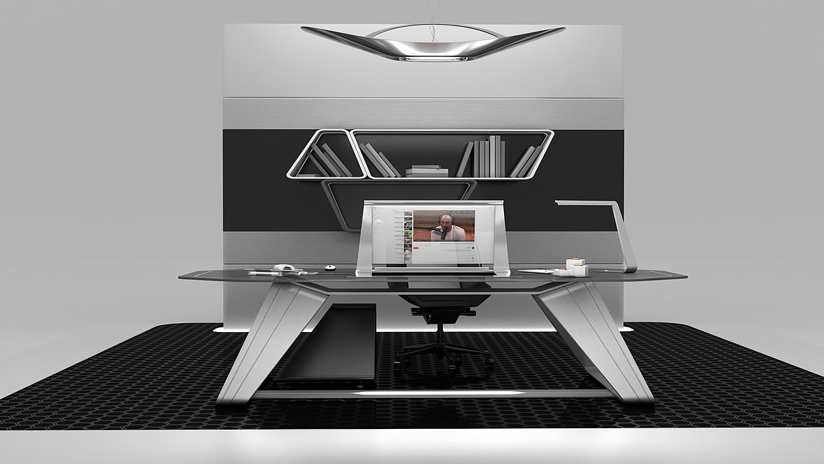 3D modern desk concept - TurboSquid 1347353