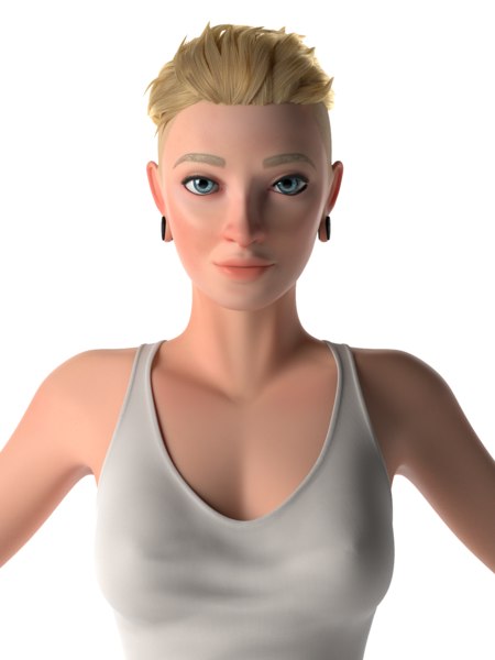 3D stylized woman body