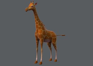 giraffe v01 cartoon animal 3D model