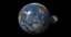 3D planets solar sun earth moon