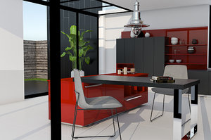 3D kitchen interior model