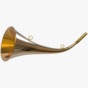 3D brass blowing horn