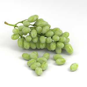3D grapes green model