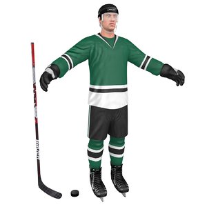 3D hockey player model
