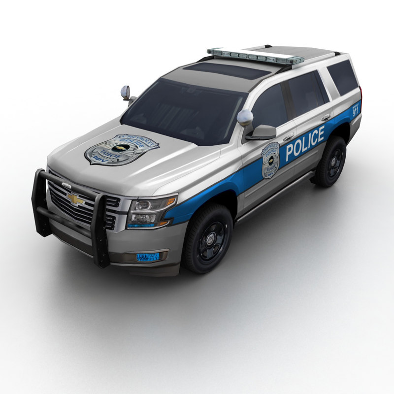 3d model of 2015 chevrolet tahoe police suv