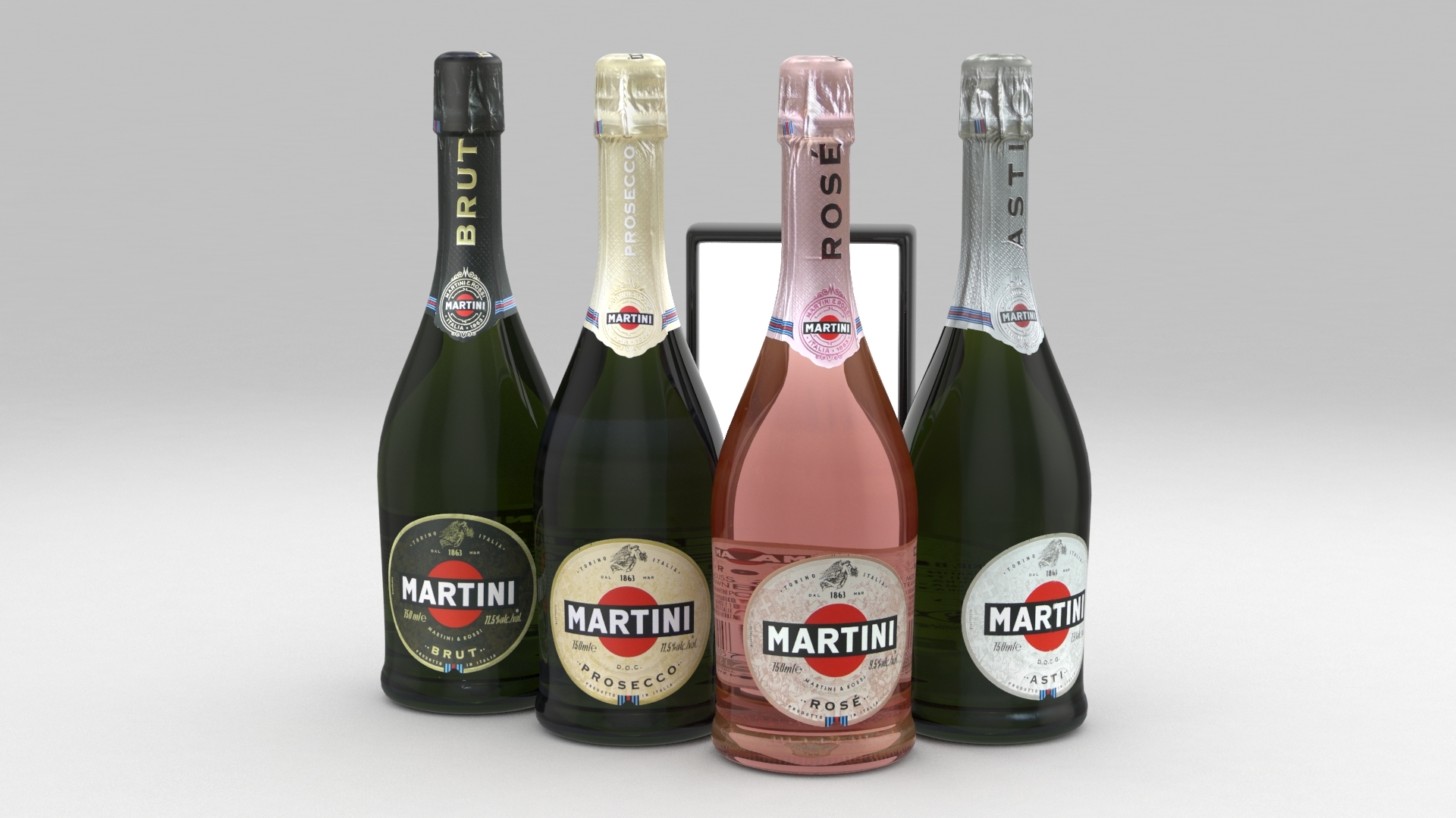 Martini Prosecco Brut Asti Rose Coleção 750ml Modelo 3D TurboSquid 1347906