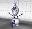 3D model snowman frozen
