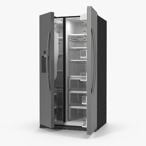 samsung stainless refrigerator 3D model