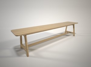 hay bench frame 3D model