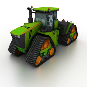 3D green tractor