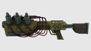 tesla rifle weapon pbr 3D