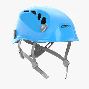 3D blue bike helmet