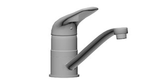 3D bathroom tap