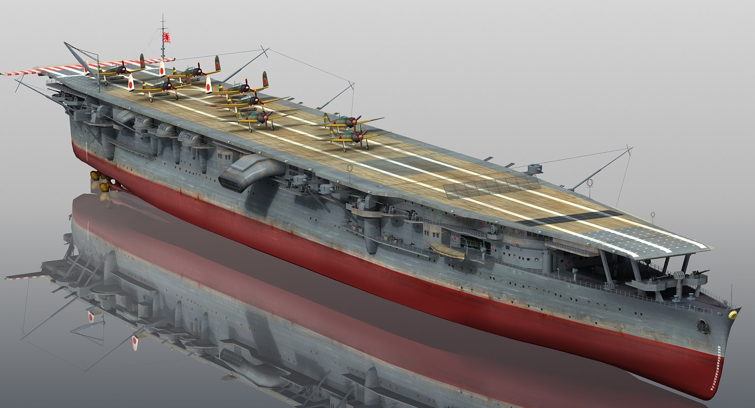 Japanese aircraft carrier zuiho 3D - TurboSquid 1348239