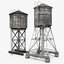 rooftop water towers 3D