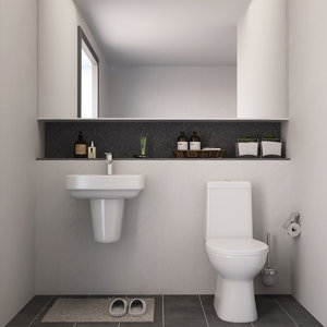 restroom interior decor 3D model