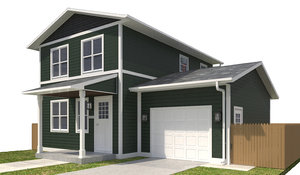3D home building exterior house model