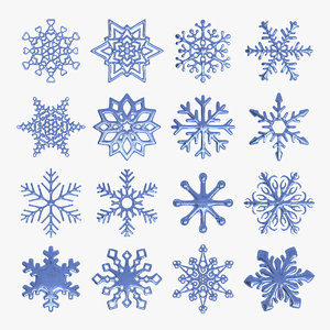 snowflake snow flake 3D model