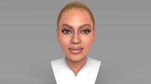 3D beyonce knowles bust ready model
