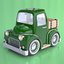 cartoon farm pick truck interior 3d model