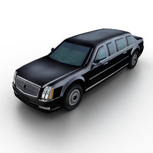 3D model generic limousine traffic