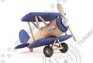 3D model wooden airplane