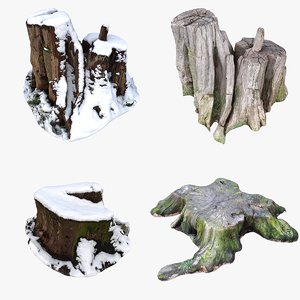 tree stump 3D