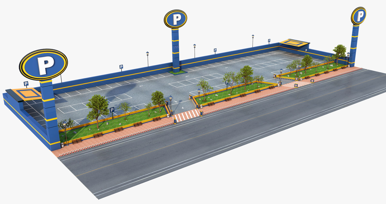 3D parking exterior model - TurboSquid 1348608