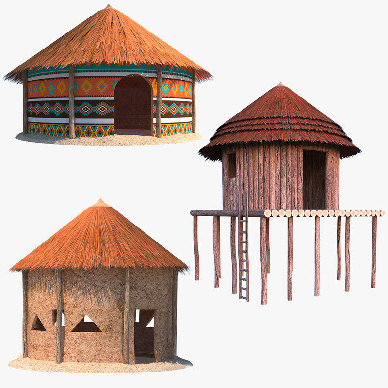 Cottage african hut 3D model - TurboSquid 1230201