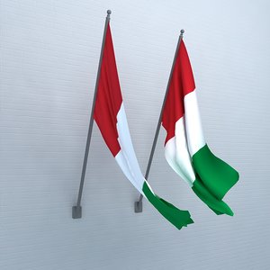 3D model flags