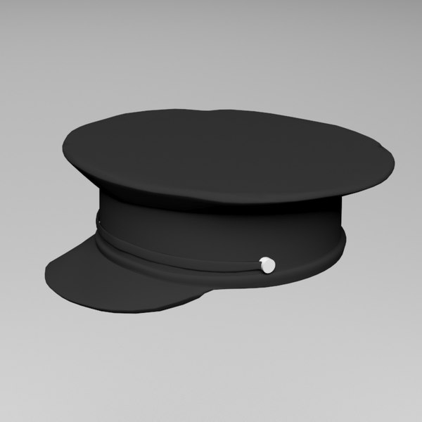 Police hat uniform 3D model 