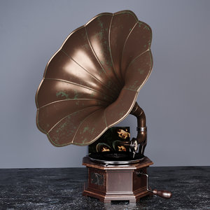 3D model gramophone phonograph