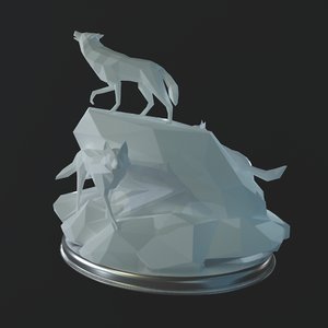 3d model art wolves