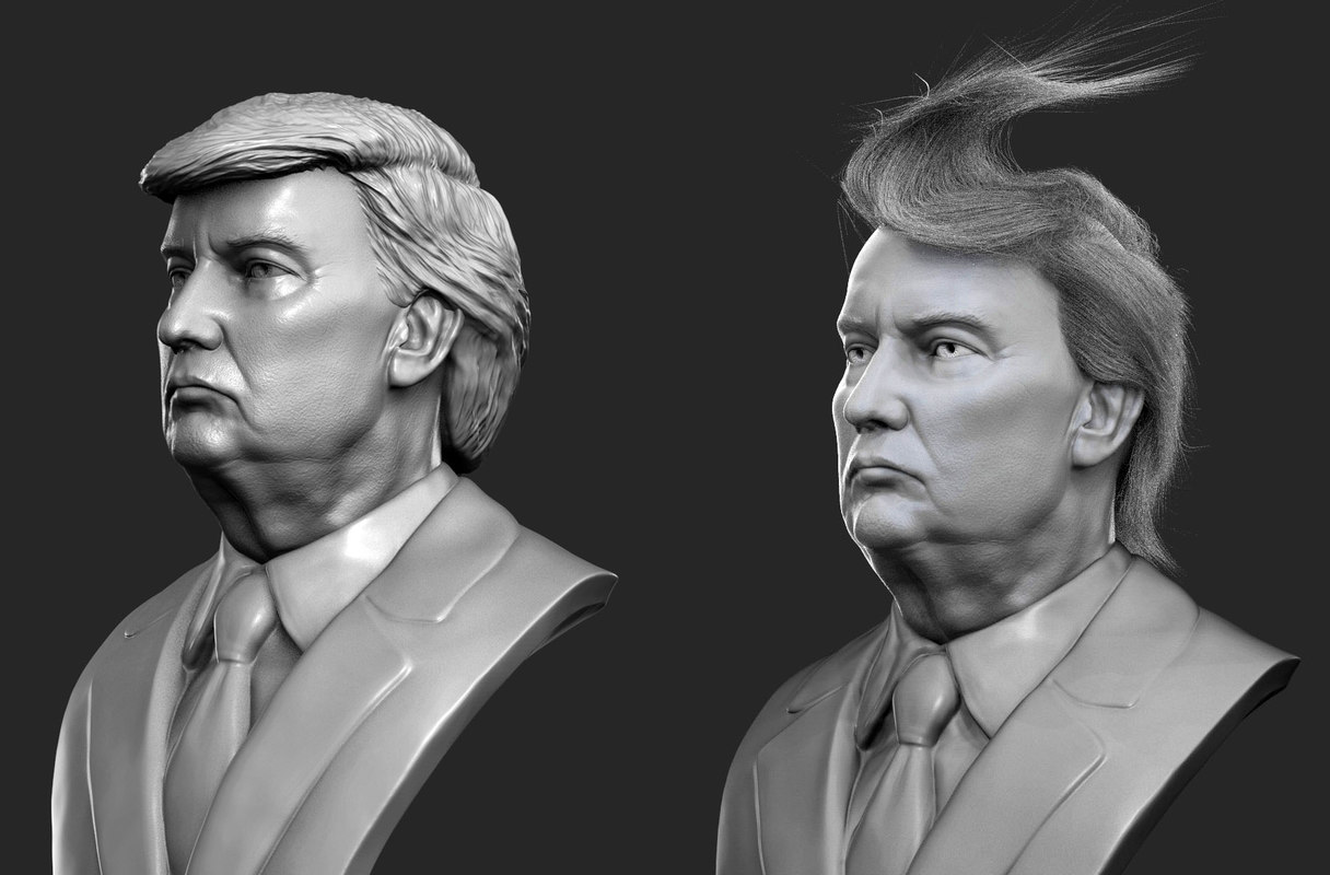 Donald trump bust model - TurboSquid 1314802