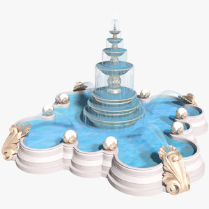 3D fountain flow