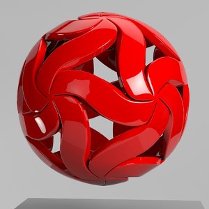 stylish modern sphere 3D model