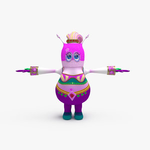 alien belly dancer character 3D
