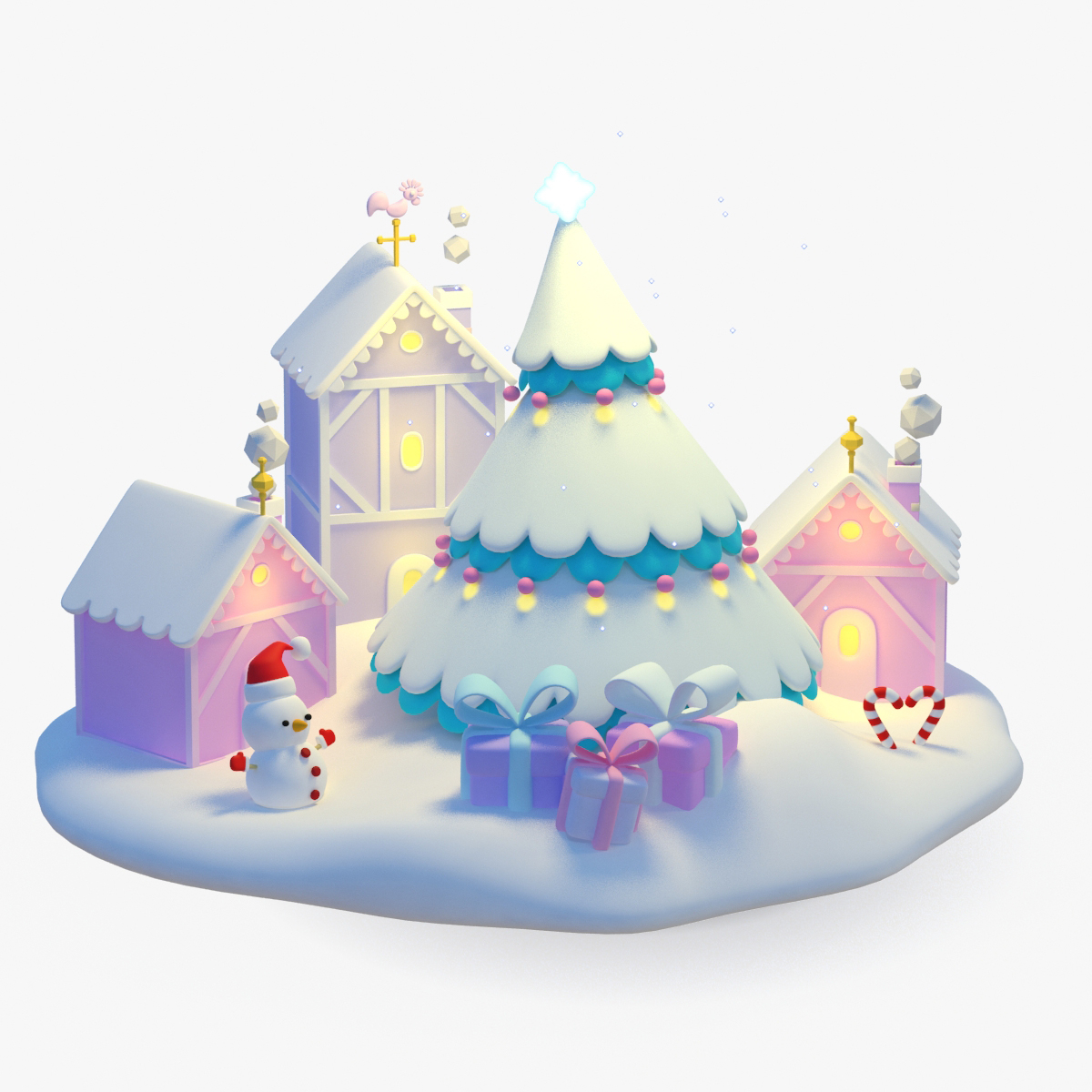 Cartoon christmas city