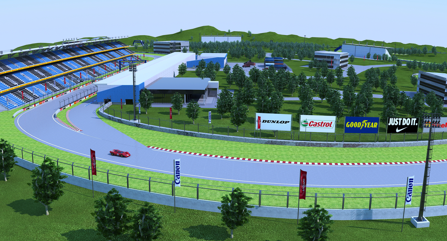 3D car race track model - TurboSquid 1349789