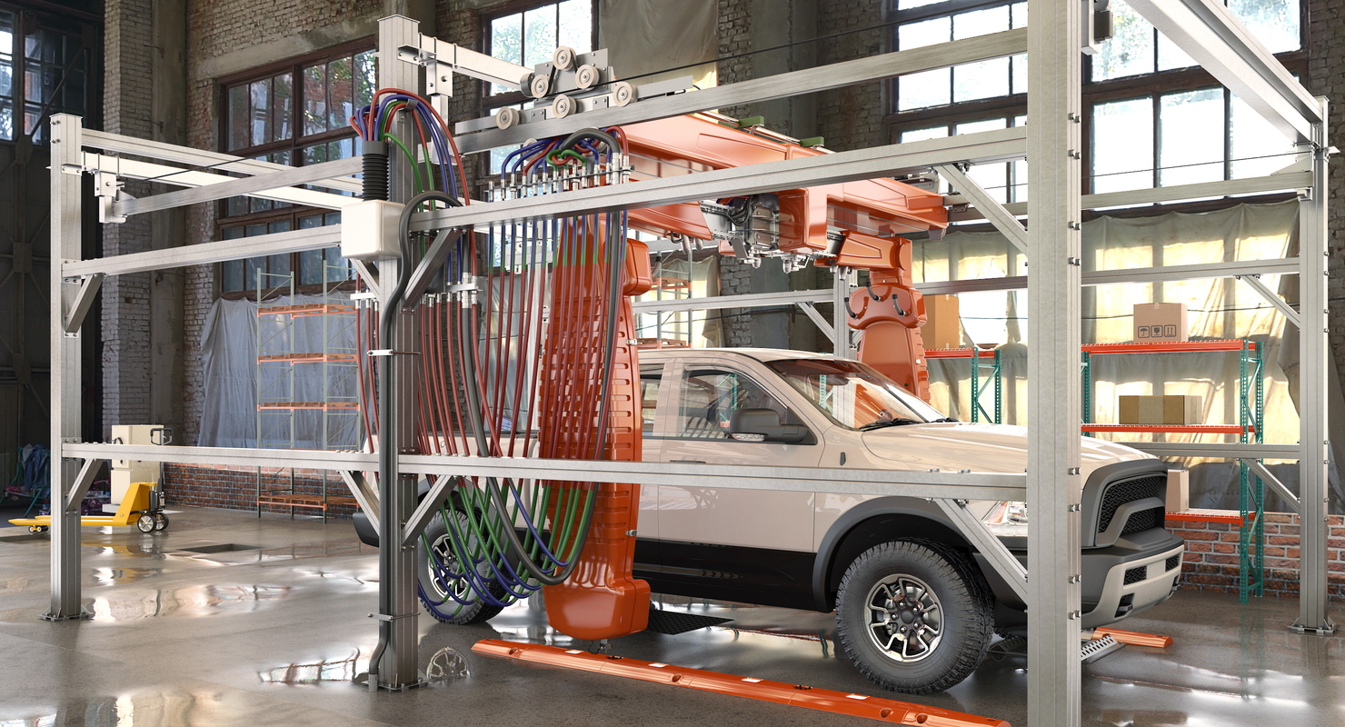 Carwash generic car wash 3D model TurboSquid 1350053