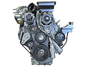 3D v8 turbo engine