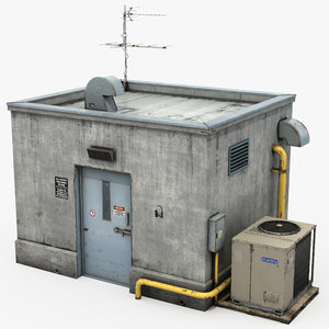 3D model rooftop elevator