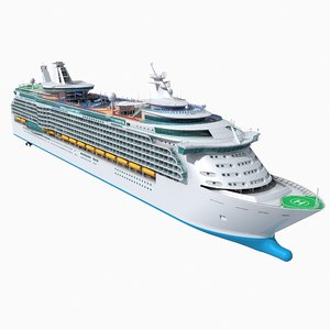 3D model cruise marine sea
