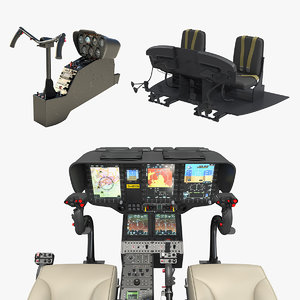 helicopter control panels 2 model