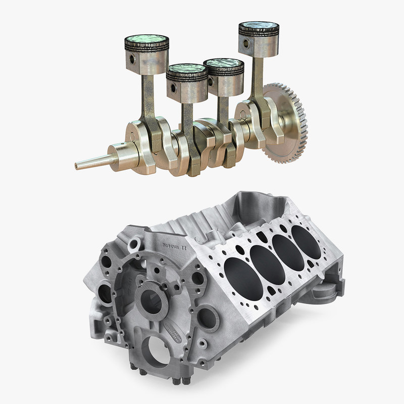 3D engine block piston TurboSquid 1350283