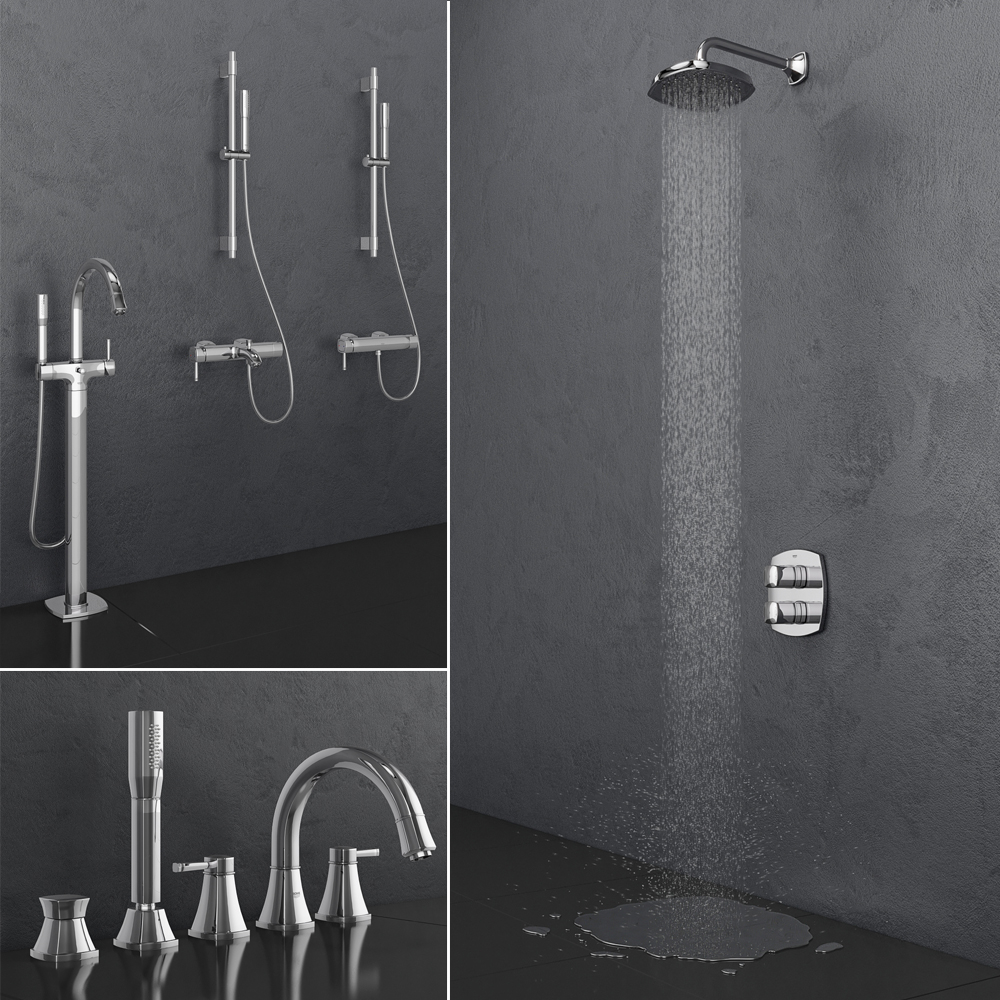 3d Model Bath Shower Faucets Grohe Turbosquid 1350150