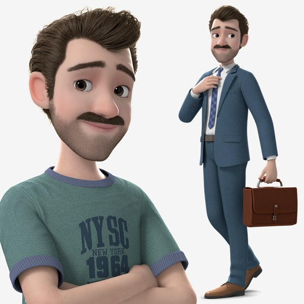 Cartoon Human 3d Model