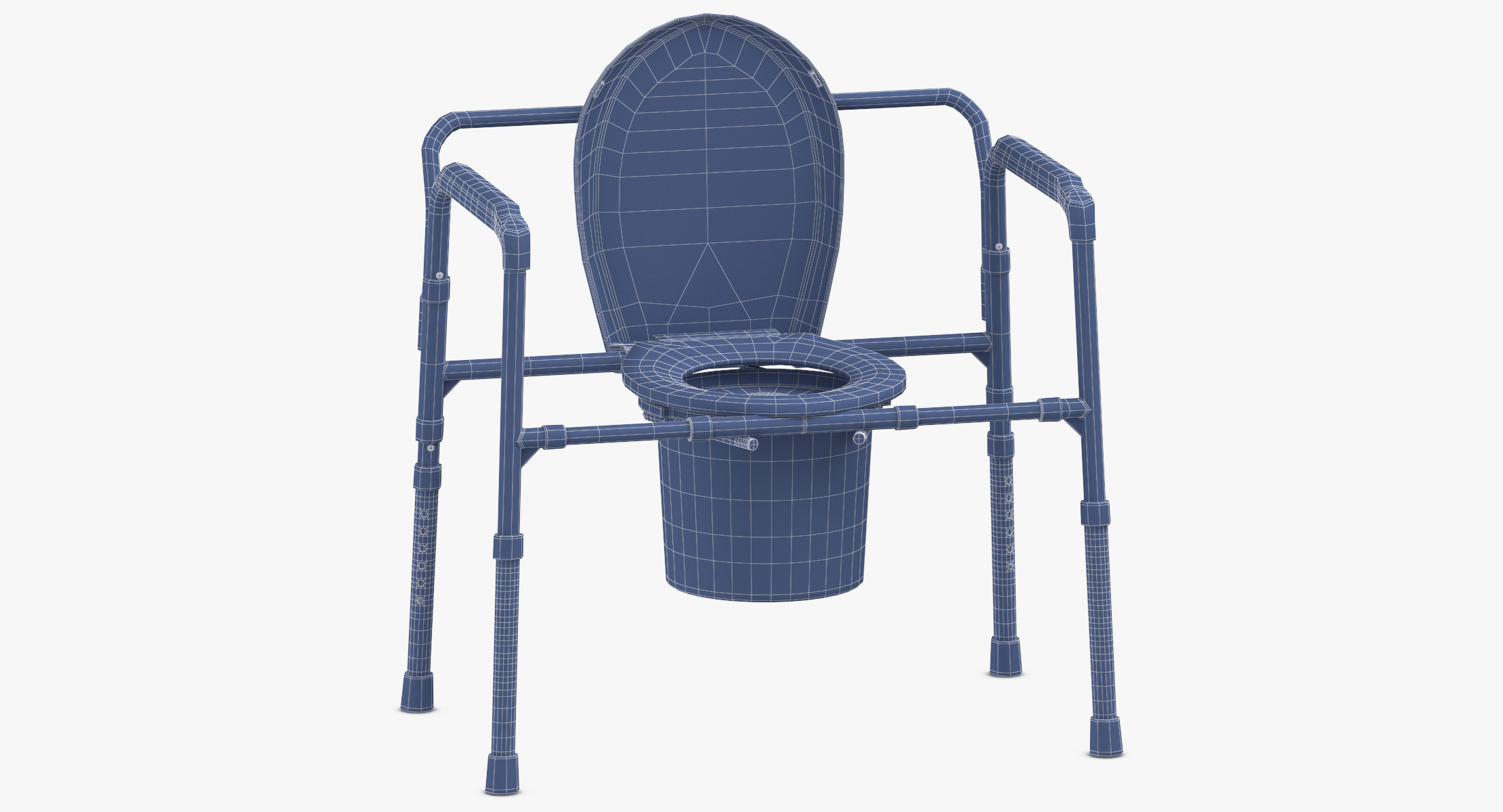 Medical bedpan commode chair 3D TurboSquid 1350221