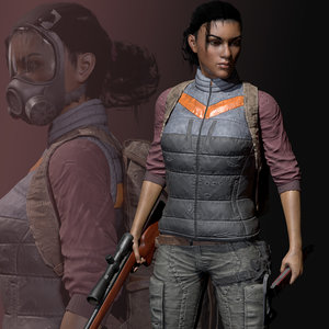 3D survivor character female